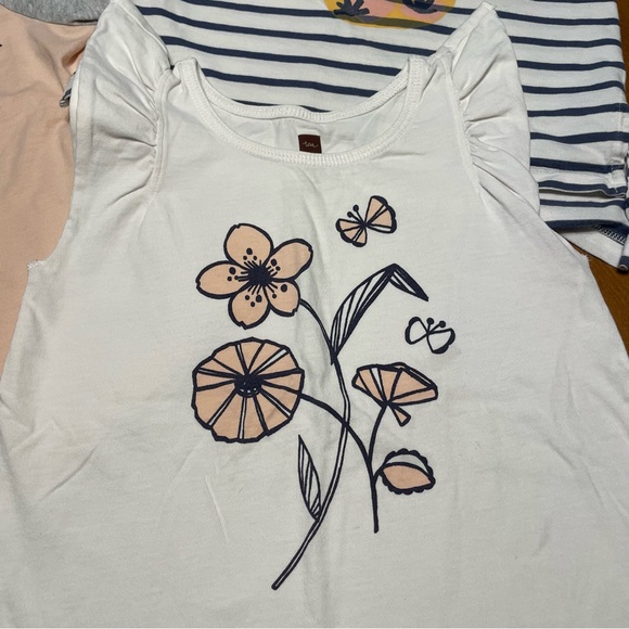 Tea Collection Lot of 3 Girls' Tropical Graphic Tee & Tank Top Bundle Size 4 - Picture 2 of 8